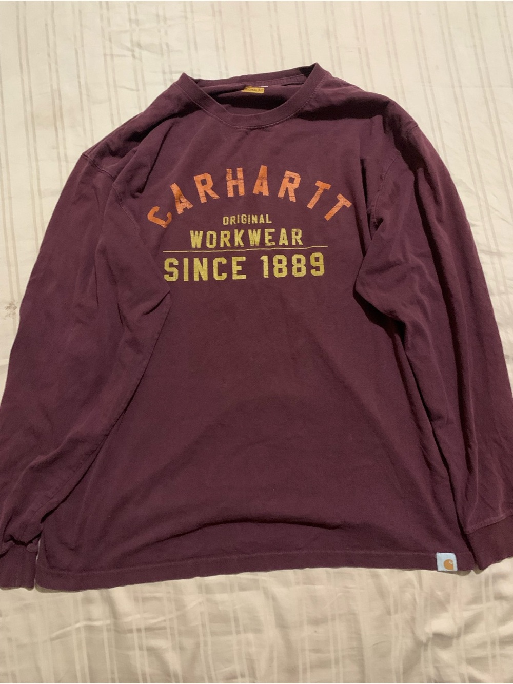 Carhartt Plum Long Sleeve Graphic Workwear Tee